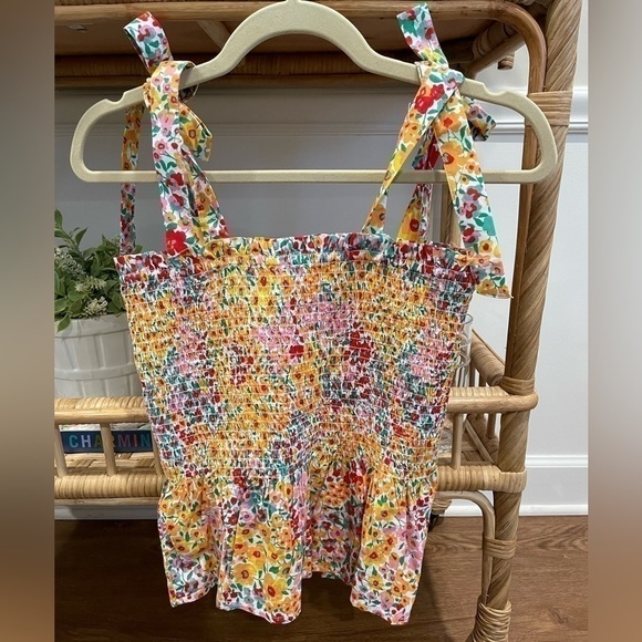 NWT women’s J.Crew Flowered Tank Top, size: XS - Picture 3 of 7